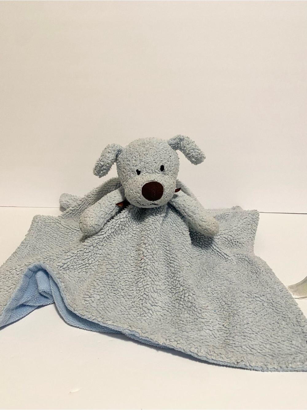 Piccolo Bambino Blue Puppy Lovey Dog Security Blanket Stuffed Soft Baby Boy Toy
